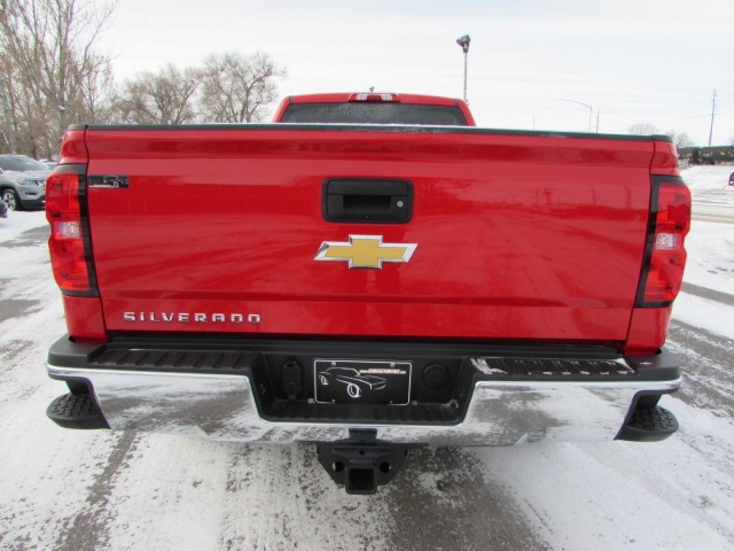 2017 Red /Gray Chevrolet Silverado 3500HD Work Truck Crew Cab Long Box 4WD (1GC4KYCG2HF) with an 6.0L V8 OHV 16V FFV engine, 6A transmission, located at 4562 State Avenue, Billings, MT, 59101, (406) 896-9833, 45.769516, -108.526772 - Photo#2